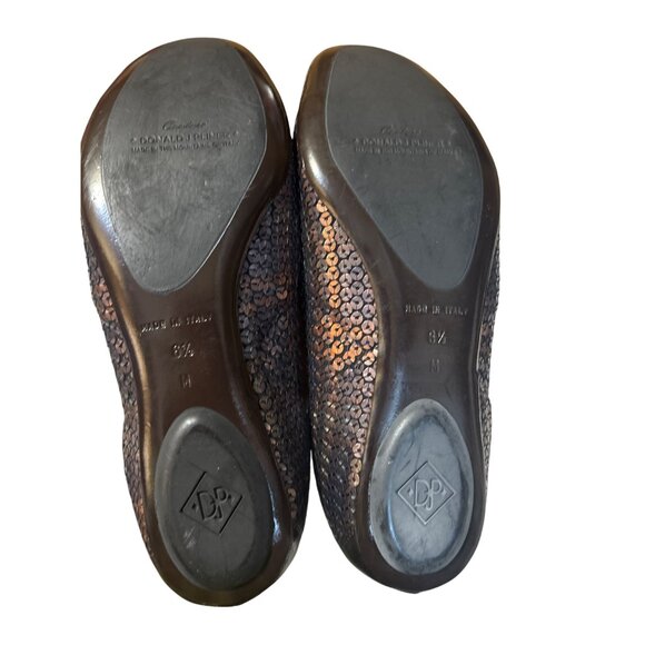 Donald J Pliner Womens 6.5M Leather Sequin Ballet Flats - Picture 6 of 7